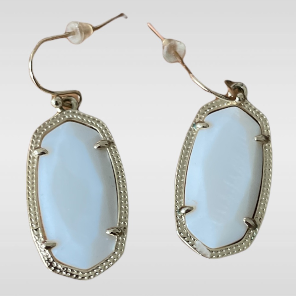Kendra Scott Gold and White Earrings